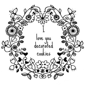 I love you decorated cookies