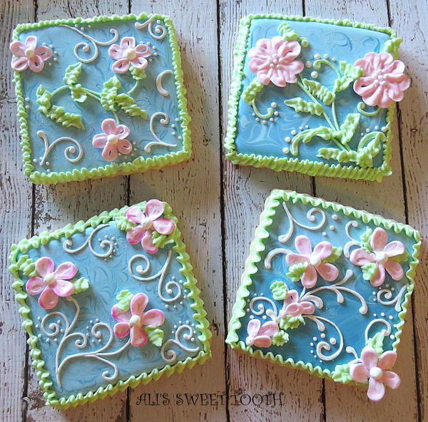 Ombre Marbled Floral Cookies _ Alis Sweet Tooth_1