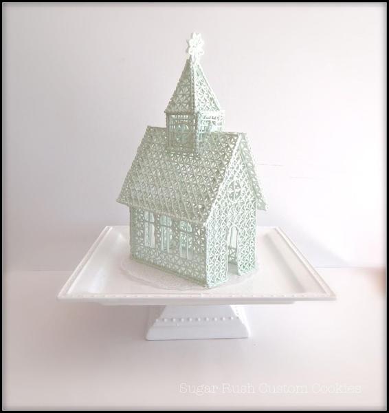 Royal Icing Wedding Chapel by Kim at Sugar Rush Custom Cookies -7