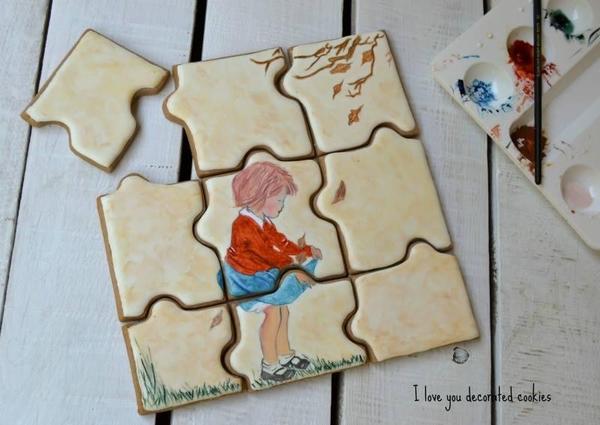 Vintage Puzzle _ I Love You Decorated Cookies -10
