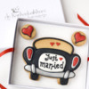 Just Married Cookie Calling Card: Cookies and Photo by De Koekenbakkers
