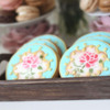 Stenciled Flower Cookies: Cookies and Photo by Montreal Confections