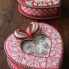 3-D Stenciled and Stamped Heart Cookie Boxes: Photo and Cookies by Julia M Usher