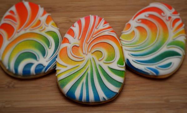 Rainbow Tie-Dye Easter Eggs - Belleissimo Cookies -10