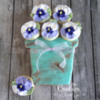 Teal Pot with Pansies: Cookies and Photo by Melissa O'Regan