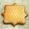 Completed Honeycomb Cookie from Part 1: Photo and Cookie by Honeycat Cookies