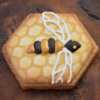 Bee on Honeycomb, Adding the Wings!: Photo and Cookie by Honeycat Cookies