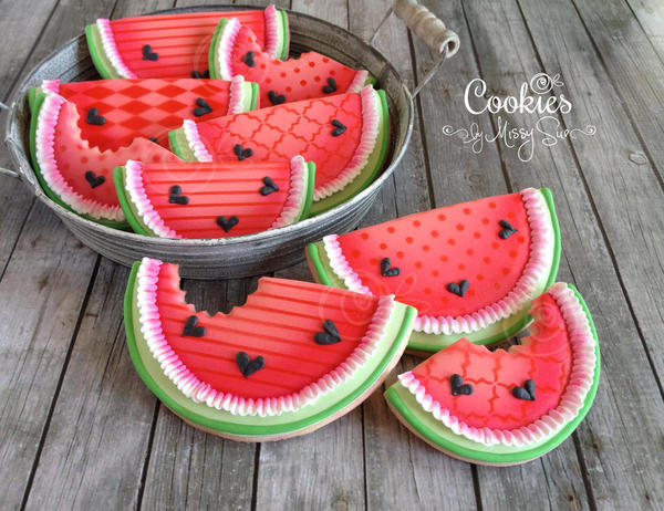 Pretty Sweet Watermelon - Cookies by Missy Sue - 7