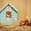 Beach Hut Panorama with Sugar and Nuts: Cookie and Photo by Honeycat Cookies