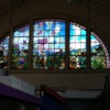One of Several Stained Glass Windows at Mercado Municipal: Fuzzy Image Courtesy of Julia's iPhone