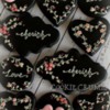 #2 - Floral Black Valentine's Day Cookies: By mintlemonade