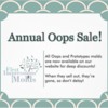 Oops Sale Banner: Courtesy of First Impressions Molds