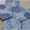 Stenciled Rain Clouds and Rain Drops: Cookies and Photo by Sugar Pearls Cakes &amp; Bakes