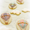 Hot Air Balloon and Cloud Cookies, View 3: Cookies and Photo by Honeycat Cookies