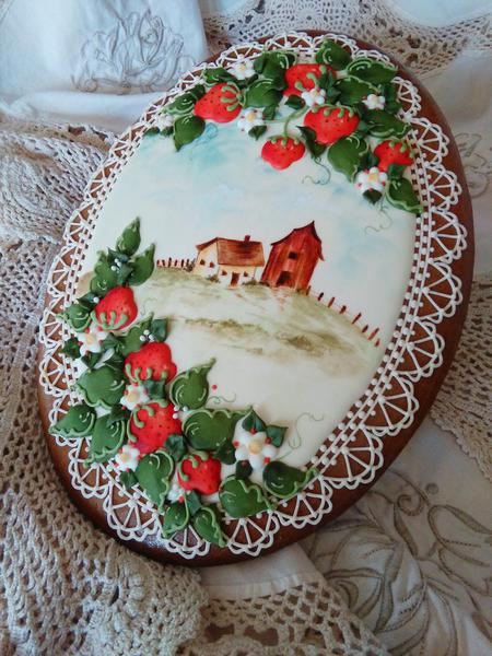 #9 - Country Scene and Strawberries by Teri Pringle Wood