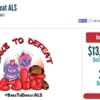 Bake to Defeat ALS Tally: Screen Shot from The ALS Association Website