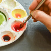 Mixing Edible Paints: Photo by Honeycat Cookies