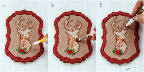 Country burlap christmas cookie-stepd456
