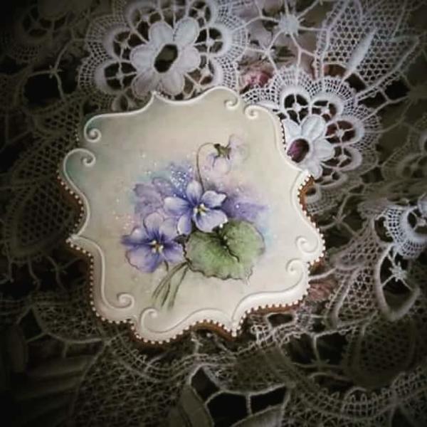 #4 - Handpainted Violets by Teri Pringle Wood