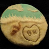 Initials in Sand with Fondant Conch Shell