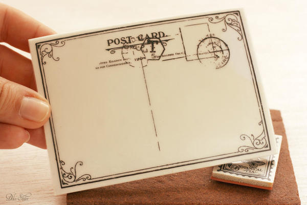 All you'll need for this flowered project [Postcard stamp): 