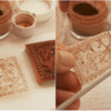Cutting Out Stamped Paper: Photo by Dolce Sentire