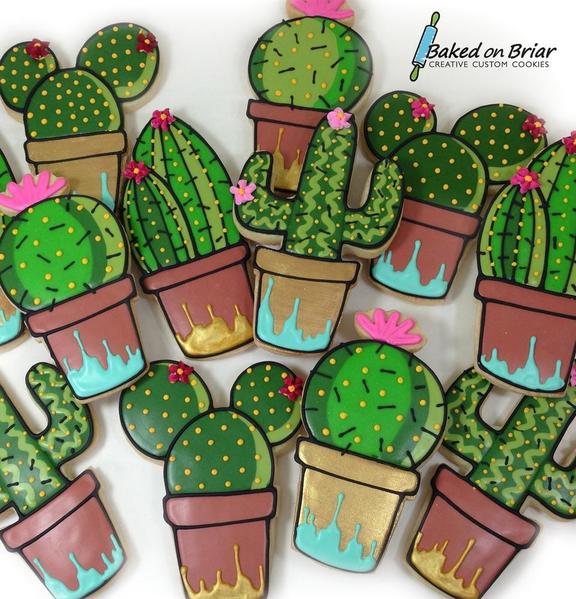 #9 - Cacti in Painted Pots by Allison @ Baked on Briar