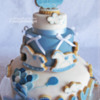 Christening Cake with Cookies: Cake, cookies, and photo by Allegra Crea
