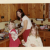 Mom and Daughters Decorating Cookies: Photo from Usher Family Archives