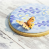 Butterfly and Wisteria Cookie Close-up: Cookie and photo by Honeycat Cookies