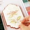 Handpainting Rose: Cookie and Photo by Dolce Sentire