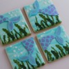 Stenciled Cookie Scenes: Cookies and Photo by Belleissimo Cookies