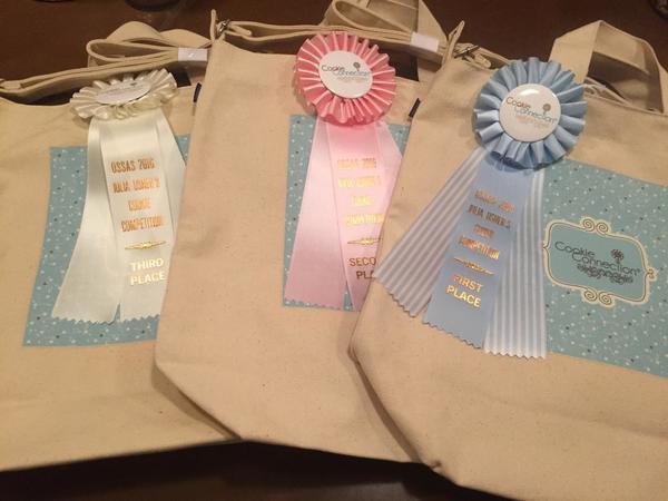 Cookie Connection Tote Bags and Ribbons for Winners