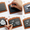 Steps 1 to 5: Drawing, Stamping, and Painting the Frame: Cookies and Photos by Dolce Sentire