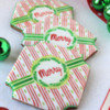 "Merry" Prettier Plaques Cookies: Stencil Design and Cookies by Julia M Usher