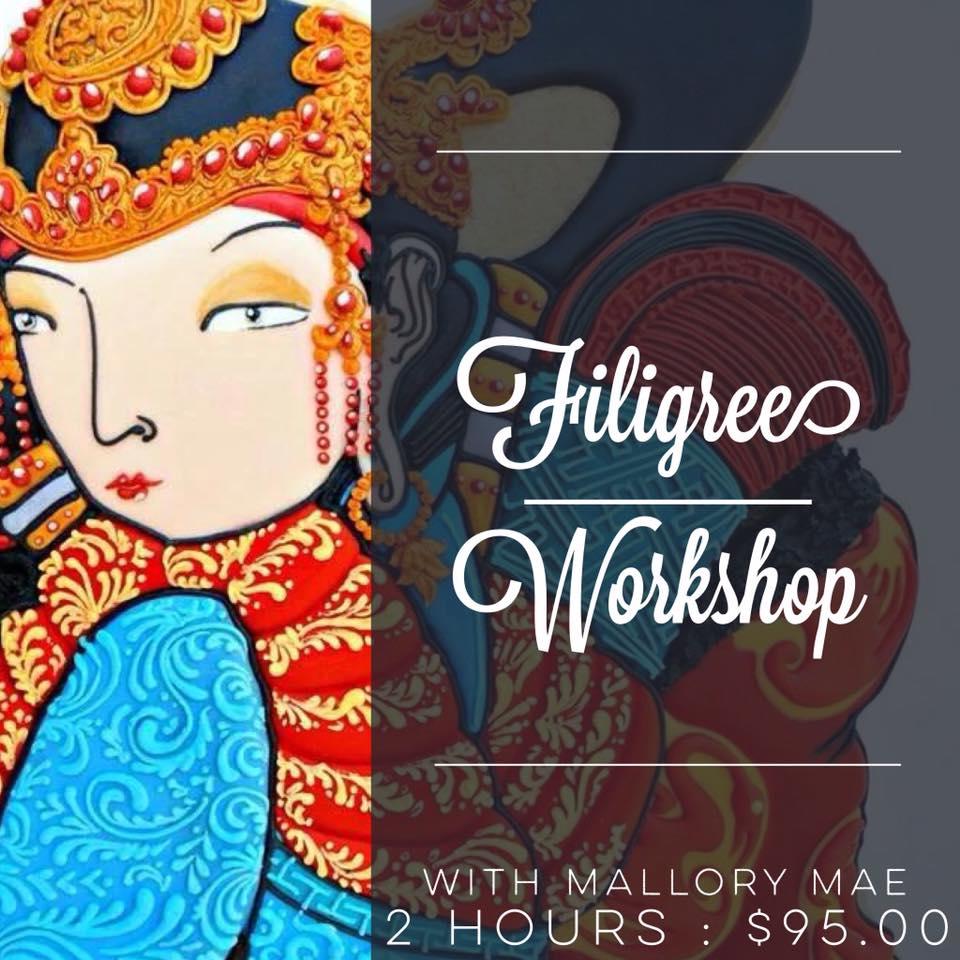 Filigree Workshop with Mallory Mae of ButterWinks at San Diego Cake Show