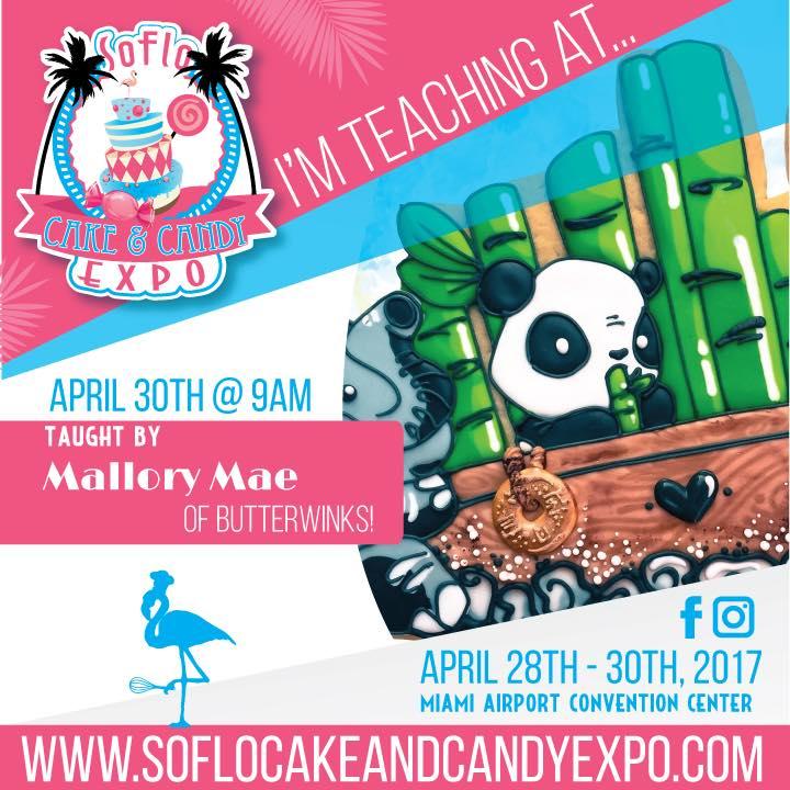 Panda and Pals class with Mallory Mae of ButterWinks at SoFlo Cake and Candy Expo!