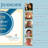 2016 Judges Banner: Graphic Design by Pretty Sweet Designs and Julia M Usher; Photos Courtesy of Judges
