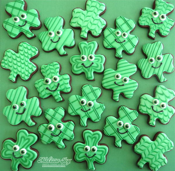 #8 - St. Patrick's Day Shamrocks by Melissa Joy Fanciful Cookies