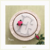 Needlepoint Monogram in Frame: Design, Cookie, and Photo by Manu