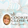 Sandra's Cookier Close-up Banner: Cookies and Photos by Sandra Garvey; Graphic Design by Julia M Usher