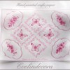 Pink Toile Wafer Paper: Handpainted by Evelindecora