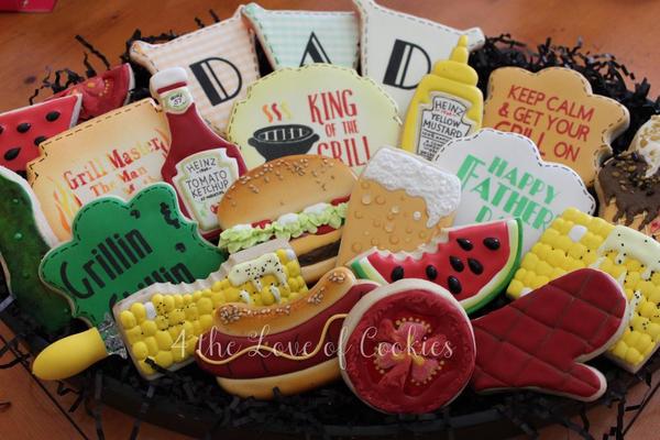 #9 - Father's Day Grill Master Cookies by 4 The Love of Cookies