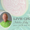 Live Chat Banner for Nicholas Lodge: Cookies and Photos by Nicholas Lodge; Graphic Design by Julia M Usher