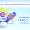 Flour Survey Winner Announcement Banner: Photo by Liesbet; Graphic Design by Julia M Usher