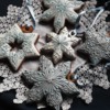 #9 - Silver, Blue, and White Snowflakes and Stars: By Szilvia