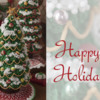 Happy Holidays Banner: 3-D Christmas Tree Cookie and Photo by Julia M Usher