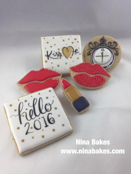 #10 - New Year's Eve Cookies - Hello 2016 by Christina Hopper