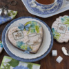 Julia's Vintage Tea Dynamic Duos Sets in Action!: Cookies and Photo by Julia M Usher; Stencils Designed by Julia M Usher in Partnership with Confection Couture Stencils