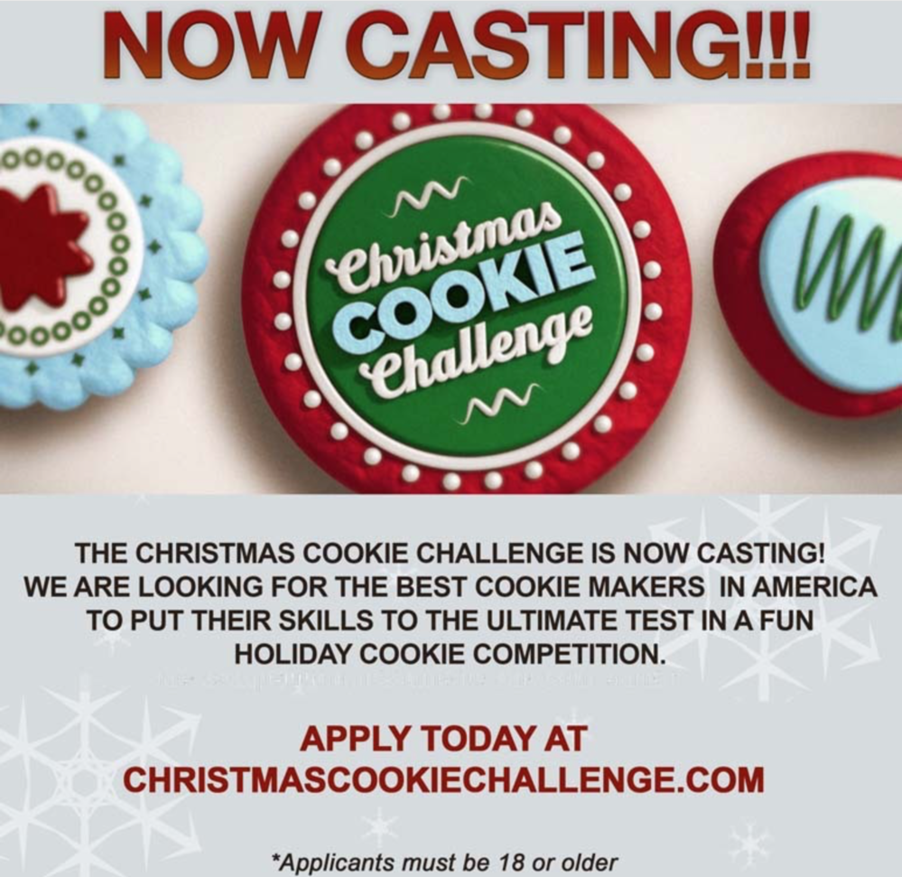 Casting Call For 2018 Food Network Christmas Cookie Challenge Cookie Connection